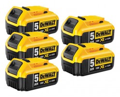 Dewalt DCB184 18V 5 x 5.0Ah XR-Lion Battery (Pack of 5) £319.95